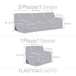 Sofabezug-Set Eysa TROYA Beige 70 x 110 x 210 cm 3 Stücke