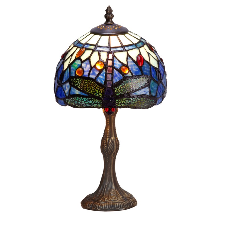 Tischlampe Viro Belle Epoque Blau Zink 60 W 20 x 37 x 20 cm