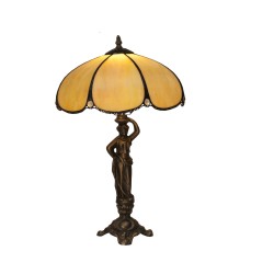 Tischlampe Viro Virginia Beige Zink 60 W 30 x 50 x 30 cm