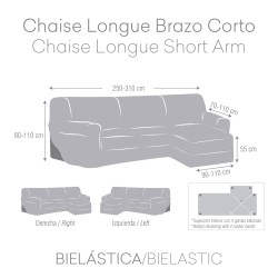 Bezug für Chaiselongue mit kurzem Arm links Eysa BRONX Senf 110 x 110 x 310 cm