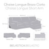 Bezug für Chaiselongue mit kurzem Arm links Eysa BRONX Braun 110 x 110 x 310 cm