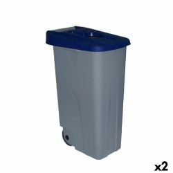 Abfallbehälter mit Rädern Denox 85 L Blau 58 x 41 x 76 cm