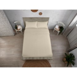 Bettbezug-Set Alexandra House Living Qutun Taupe Einzelmatratze 3 Stücke