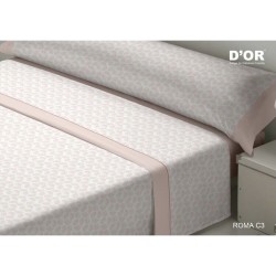 Bettwäsche-Set D'Or ROMA Rosa Double size Franela