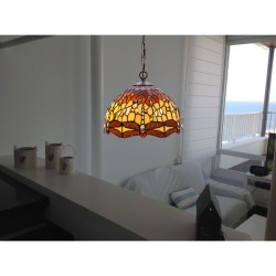 Deckenlampe Viro Belle Amber Bernstein Eisen 60 W 30 x 125 x 30 cm