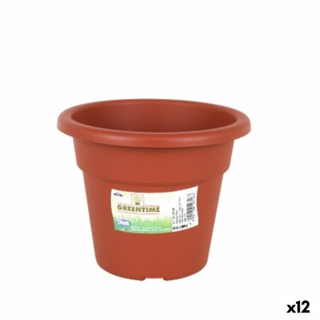 Blumentopf Dem Greentime kreisförmig Braun Ø 16 x 13 cm (12 Stück)