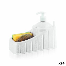 Seifenspender 2 in 1 für Spülbecken Privilege Kunststoff Weiß (24 Stück)