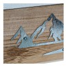 Set dekorativer Karten DKD Home Decor 8424001775835 Metall Holz Braun Weiß 24 x 24 x 7,5 cm Holz MDF (2 Stück)