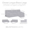 Bezug für Chaiselongue mit langem Arm links Eysa BRONX Weiß 170 x 110 x 310 cm