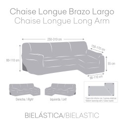 Bezug für Chaiselongue mit langem Arm links Eysa BRONX Rosa 170 x 110 x 310 cm