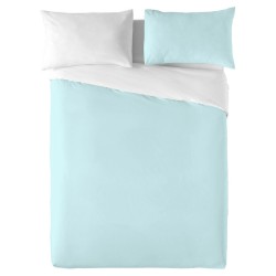 Bettdeckenbezug Naturals FUNDA NORDICA BICOLOR REVERSIBLE Blau Weiß Doppelmatratze (240 x 270 cm)