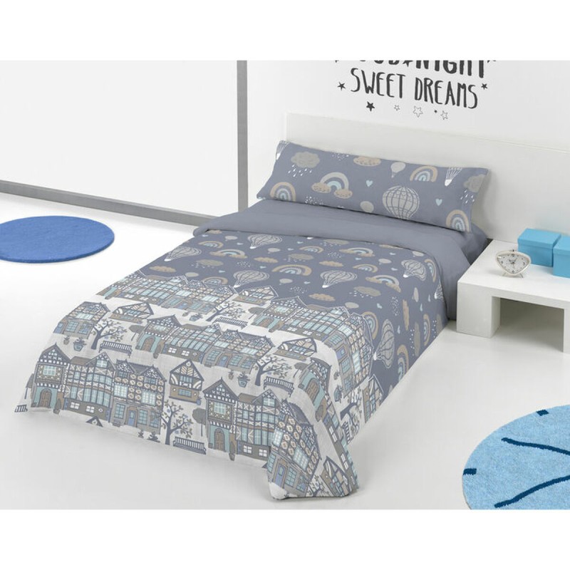 Bettdeckenbezug Pierre Cardin GLOBOS Blau 144 Fäden 150 x 230 cm