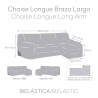 Bezug für Chaiselongue mit langem Arm links Eysa BRONX Grau 170 x 110 x 310 cm