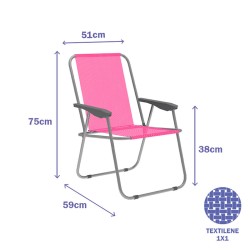 Gepolsterte Campingstuhl Marbueno 59 x 75 x 51 cm