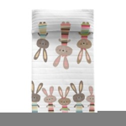 Steppdecke HappyFriday Moshi Moshi Rabbit Family Bunt 180 x 260 cm