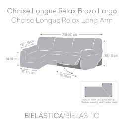 Bezug für Chaiselongue mit langem Arm links Eysa JAZ Beige 180 x 120 x 360 cm