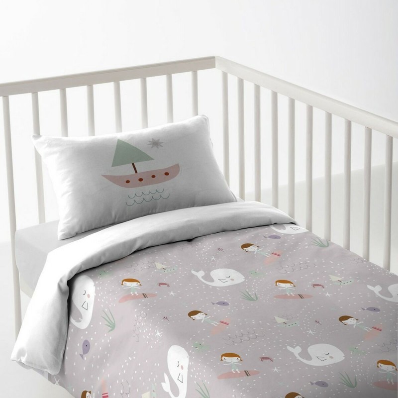 Bettdeckenbezug Haciendo el Indio Magic Dragon Reversibel 80 cm Babybett (115 x 145 + 20 cm)