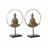 Deko-Figur DKD Home Decor 26 x 11 x 40 cm Schwarz Gold Buddha Orientalisch (2 Stück)