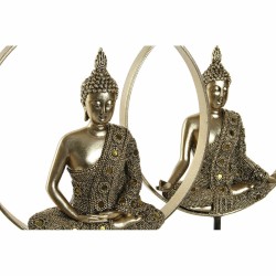 Deko-Figur DKD Home Decor 26 x 11 x 40 cm Schwarz Gold Buddha Orientalisch (2 Stück)