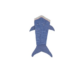 Decke Crochetts Decke Blau Hai 60 x 90 x 2 cm
