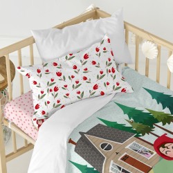 Bettbezug-Set HappyFriday Mr Fox Red riding hood Bunt Babybettchen 2 Stücke