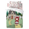 Bettbezug-Set HappyFriday Mr Fox Red riding hood Bunt Babybettchen 2 Stücke