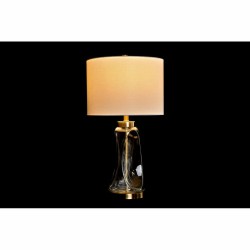 Tischlampe DKD Home Decor 36 x 36 x 64 cm Kristall Gold Metall Durchsichtig Weiß 220 V 50 W