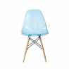 Esszimmerstuhl DKD Home Decor natürlich Blau PVC Birke (50 x 46 x 83,5 cm)