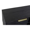 TV-Möbel DKD Home Decor 8424001827138 Schwarz Gold Metall Mango-Holz (147 x 40 x 51 cm) (147 x 38 x 51 cm)