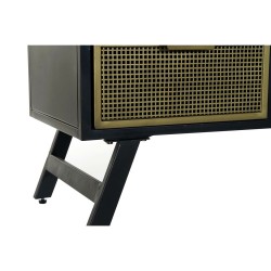 TV-Möbel DKD Home Decor 8424001820511 Schwarz Gold Metall Raster (125 x 41 x 62 cm)