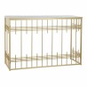 Konsole DKD Home Decor Kristall Schwarz Gold Metall 120 x 40 x 81 cm