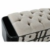 Hocker DKD Home Decor 120 x 40 x 50 cm Schwarz Beige Metall Polyurethan