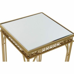 Beistelltisch DKD Home Decor Spiegel Gold Metall (40 x 40 x 56 cm)