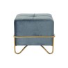 Hocker DKD Home Decor 8424001850921 Blau Bunt Gold Schaum Metall Holz MDF 42 x 42 x 38 cm