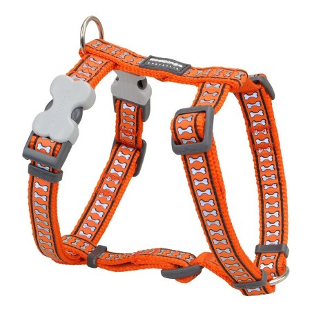 Hundegeschirr Red Dingo Knochen Reflektierend 25-39 cm Orange