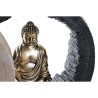 Deko-Figur DKD Home Decor Schwarz Gold Buddha Orientalisch 20,8 x 6 x 18,5 cm (2 Stück)