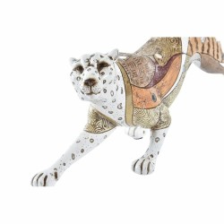 Deko-Figur DKD Home Decor Weiß Bunt Orange Weiß/Orange Leopard Kolonial 30 x 40 cm 37 x 10 x 13 cm