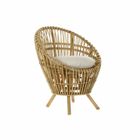 Sessel DKD Home Decor 8424001750092 natürlich Baumwolle Weiß Rattan (74 x 67 x 85 cm)