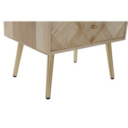 Schubladenschrank DKD Home Decor Hellbraun Metall Kiefer Paulonia-Holz natürlich Moderne 45 x 35 x 93 cm