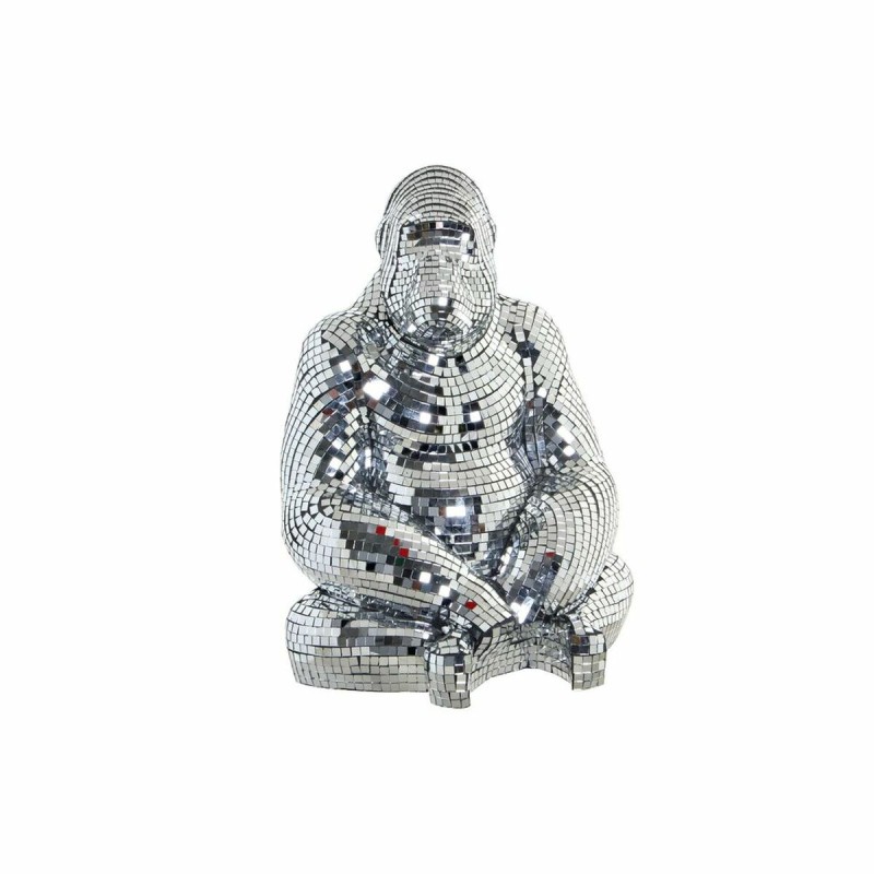 Deko-Figur DKD Home Decor Silberfarben Harz Gorilla (35 x 31 x 46 cm)