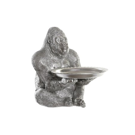 Deko-Figur DKD Home Decor Silberfarben Kolonial Gorilla 38 x 55 x 52 cm