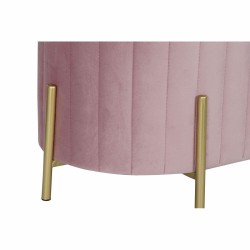 Hocker DKD Home Decor Rosa Gold Metall (123 x 50 x 45 cm)