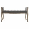 Hocker DKD Home Decor natürlich Dunkelgrau Kautschukholz Leinwand 109 x 44,5 x 60 cm