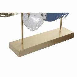 Deko-Figur DKD Home Decor 65,4 x 9 x 51 cm abstrakt Blau Gold Braun Moderne (2 Stück)