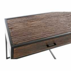 Konsole DKD Home Decor 8424001772179 Schwarz Bunt natürlich Dunkelbraun Metall Recyceltes Holz Mango-Holz 150 x 43 x 77 cm