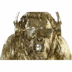 Deko-Figur DKD Home Decor 27 x 26 x 36 cm Kopfhörer Gold Brillen Moderne