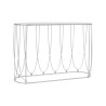 Konsole DKD Home Decor Silberfarben Metall Weiß Marmor 115 x 35 x 78 cm