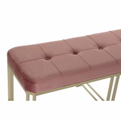 Hocker DKD Home Decor Rosa Metall Samt (120 x 40 x 46 cm)