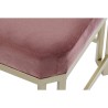 Hocker DKD Home Decor Rosa Metall Samt (120 x 40 x 46 cm)