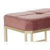 Hocker DKD Home Decor Rosa Metall Samt (120 x 40 x 46 cm)